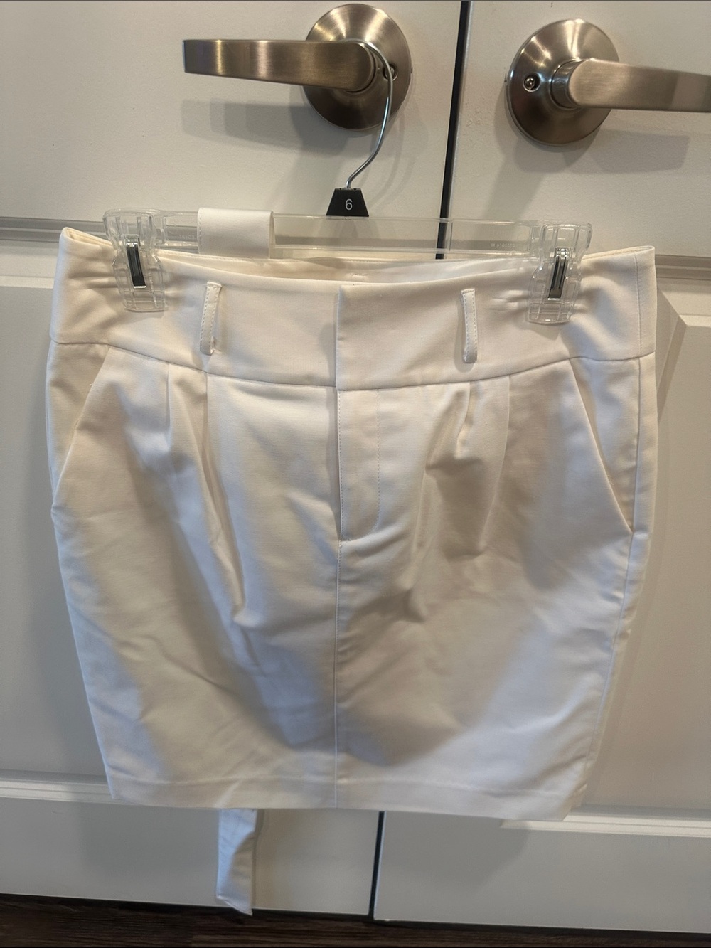 Rafaella White Structured Skirt with Label